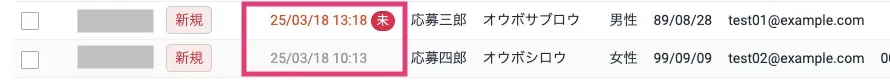 未読表示について